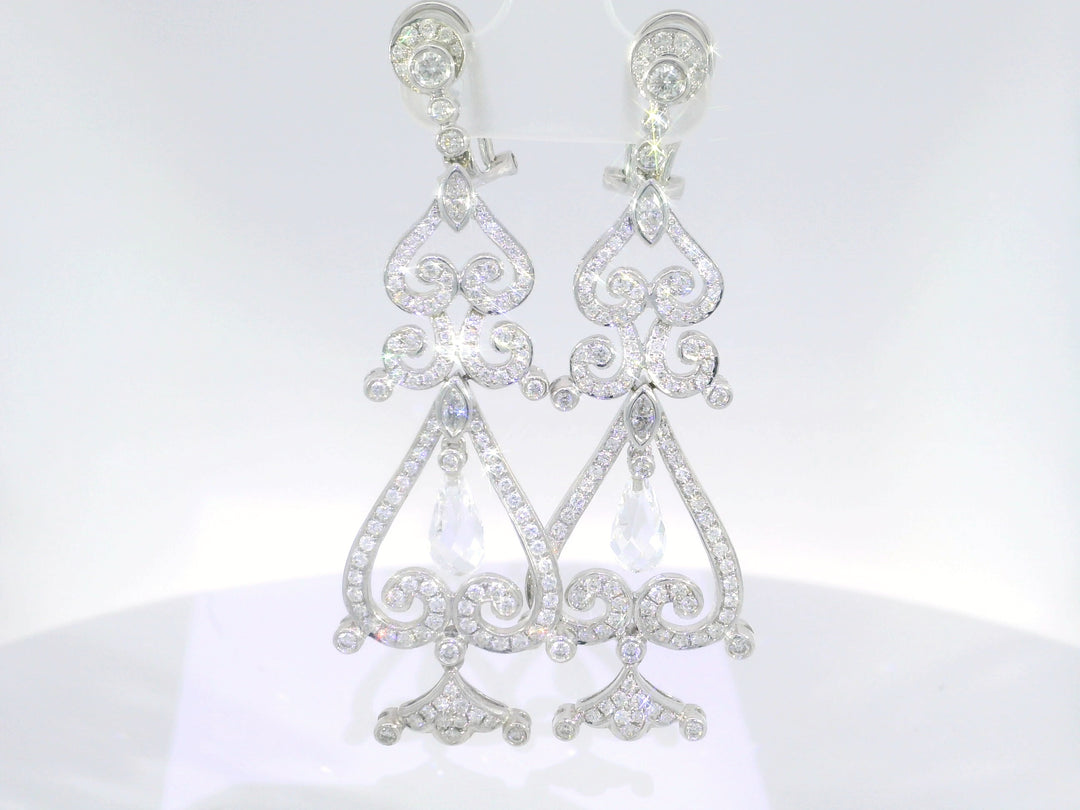 Chandelier Earrings 3CTW 18KT WG