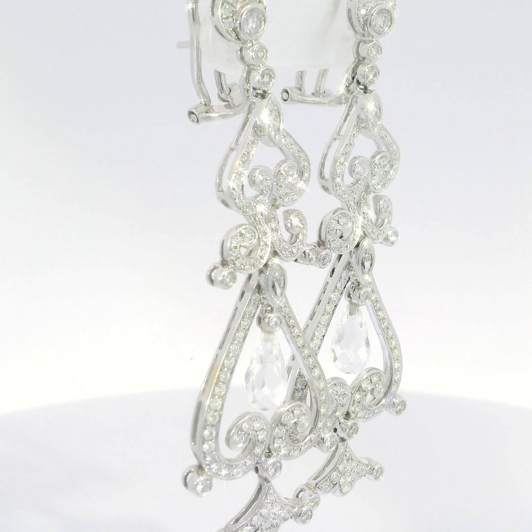 Chandelier Earrings 3CTW 18KT WG