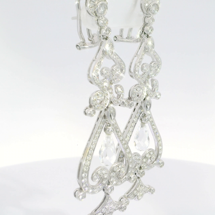 Chandelier Earrings 3CTW 18KT WG