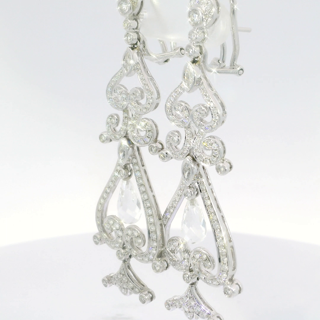 Chandelier Earrings 3CTW 18KT WG