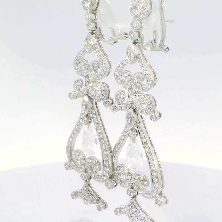 Chandelier Earrings 3CTW 18KT WG