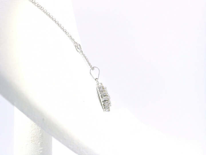 1.60 CTW Diamond Pendant Necklace in 18KT White Gold