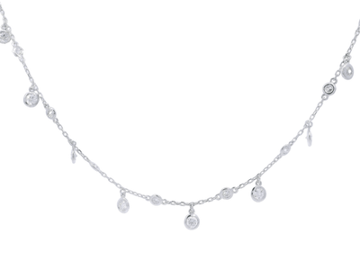 1.50 CTW Natural Diamond Drop Necklace in 14kt White Gold – Jewelry Depot, Inc.