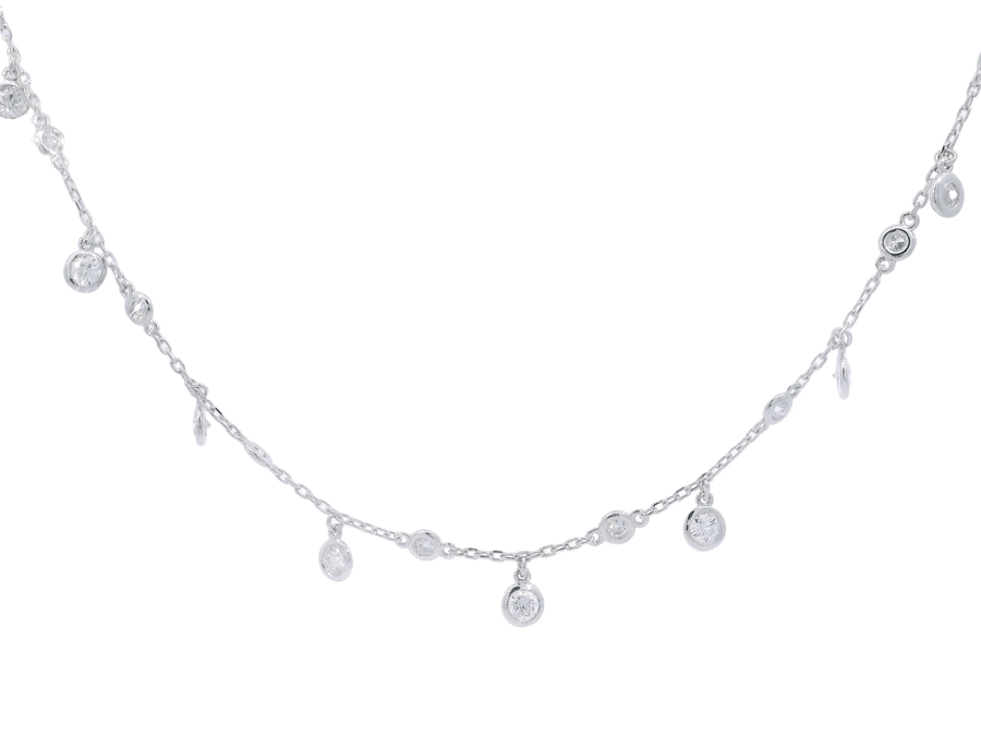 Diamond Drop Necklace (1 1/2 ct. tw.) 14k White Gold