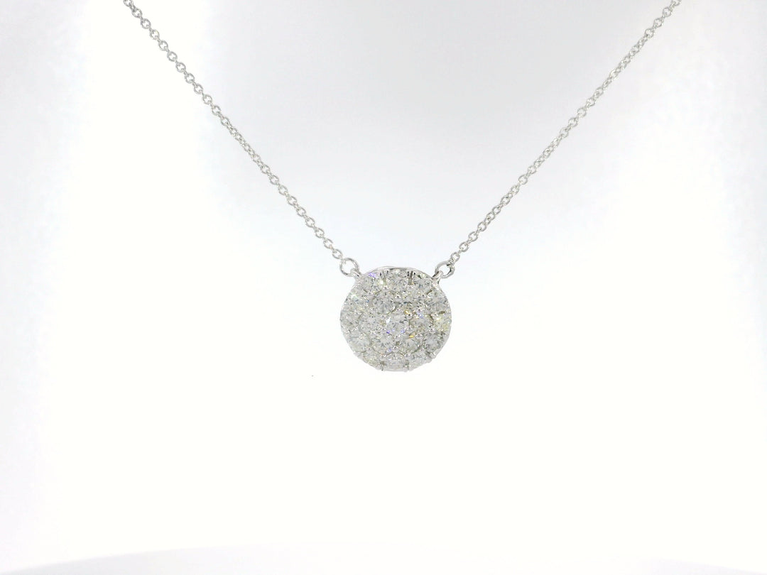 1.30 CTW Diamond Necklace in 14KT White Gold