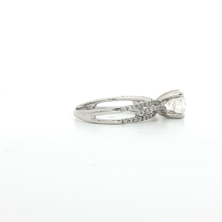 1.41 CTW GIA & EGL USA Certified Round Brilliant Natural Diamond Engagement Ring