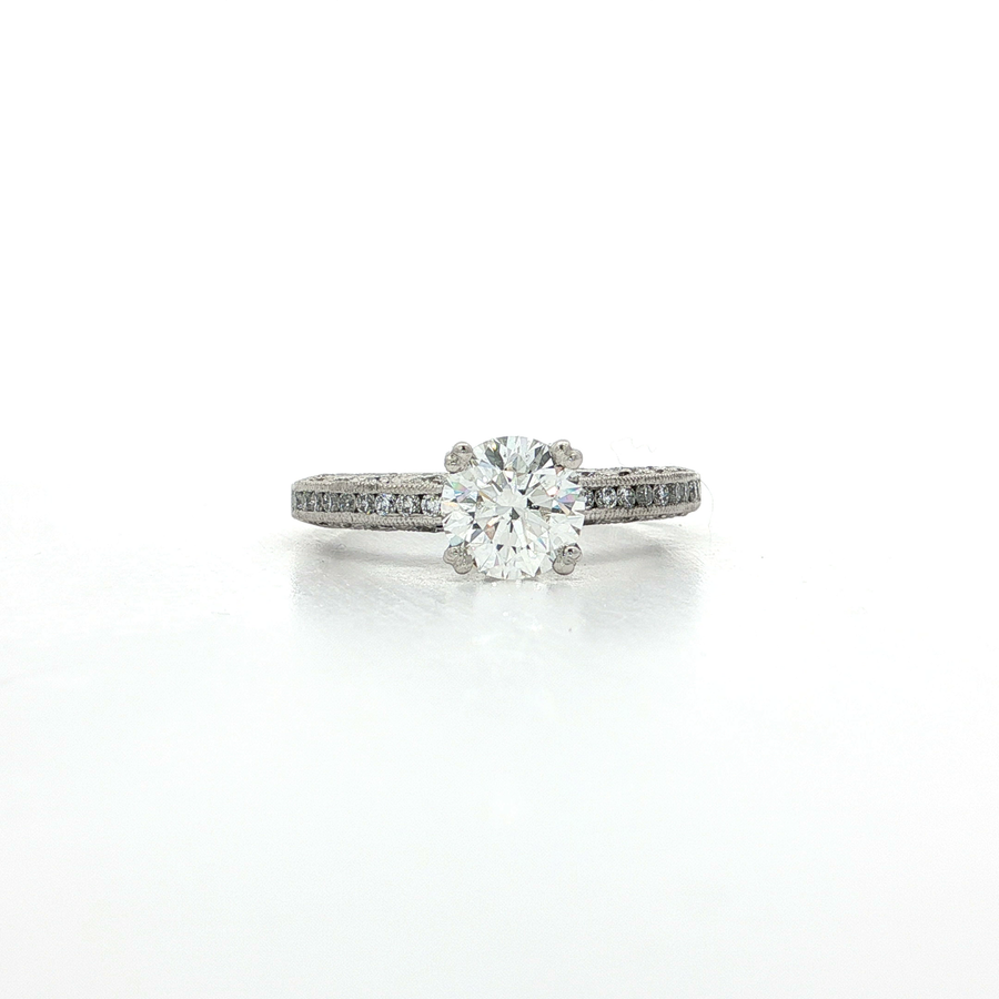 GIA Certified Round Brilliant Diamond Tacori Ring (1 5/8 ct.) Platinum
