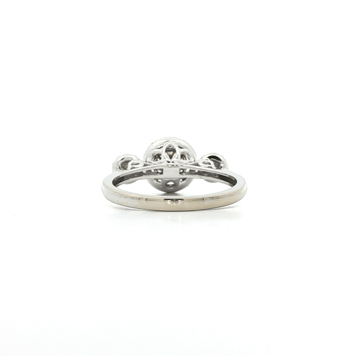 0.56 CTW of Colorless Natural Diamonds in a Triple Cluster Triple Halo Ring in 14kt White Gold – Jewelry Depot, Inc.