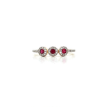 Ruby & Diamond Three Stone Ring (⅓ ct. tw.) in 14k Yellow Gold