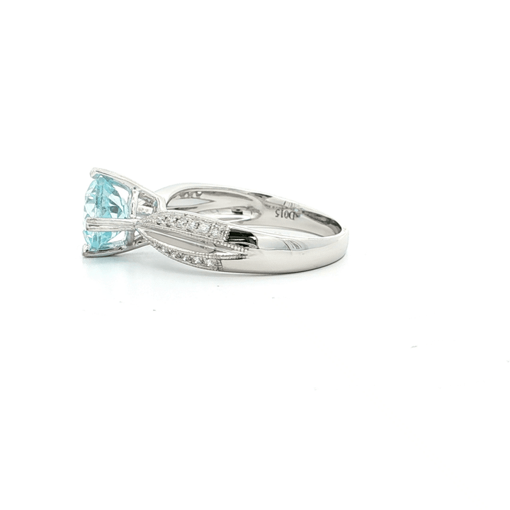 1.83 CTW AAA Grade Natural Aquamarine & Natural Diamond Ring in 18kt White Gold – Jewelry Depot, Inc.