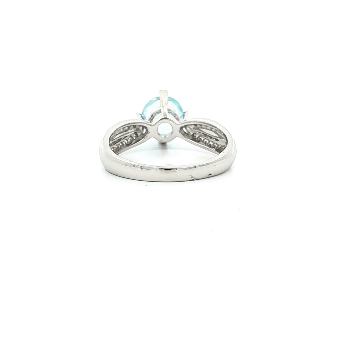 1.83 CTW AAA Grade Natural Aquamarine & Natural Diamond Ring in 18kt White Gold – Jewelry Depot, Inc.