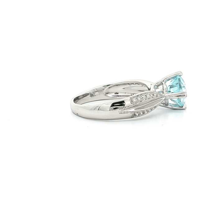 1.83 CTW AAA Grade Natural Aquamarine & Natural Diamond Ring in 18kt White Gold – Jewelry Depot, Inc.