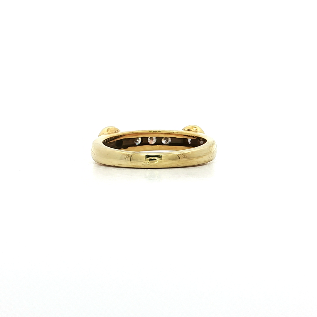 0.65 CTW Stackable Natural Diamond Ring in 18kt Yellow Gold