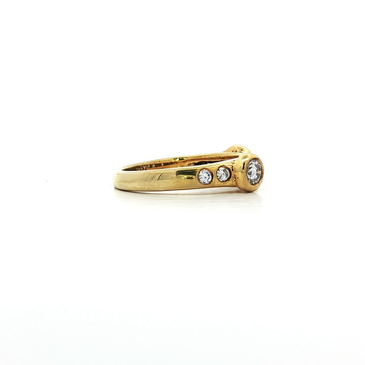 0.65 CTW Stackable Natural Diamond Ring in 18kt Yellow Gold