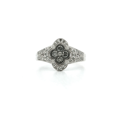 0.50 CTW Alhambra - Inspired Natural Diamond Ring in Sterling Silver – Jewelry Depot, Inc.