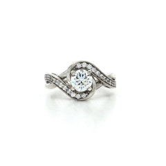 Royal Twist CZ Ring in Sterling Silver