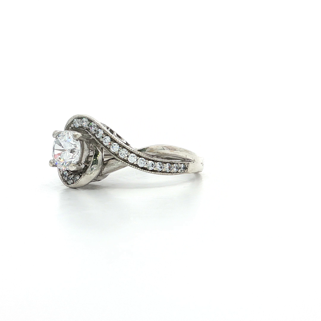 Royal Twist CZ Ring in Sterling Silver