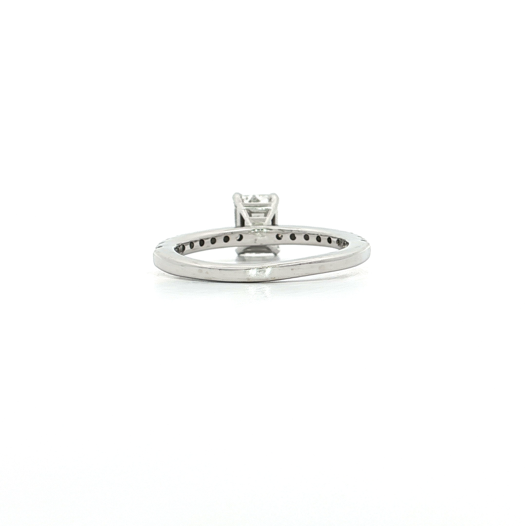 1.40 CTW IGI Certified Radiant Cut Diamond Engagement Ring in 14kt White Gold
