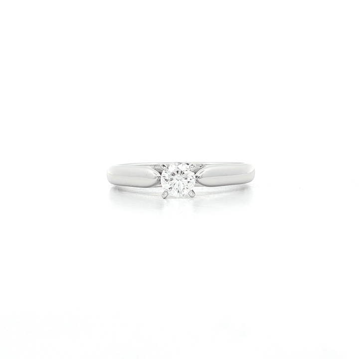 0.45 CT Natural Round Brilliant Cut Near Colorless Diamond Solitaire in 14kt White Gold – Jewelry Depot, Inc.