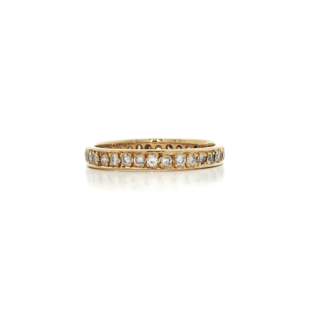 1.00 CTW Natural Round Brilliant Cut Diamond Eternity Band in 18kt Yellow Gold – Jewelry Depot, Inc.
