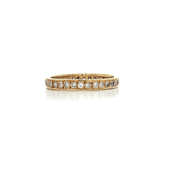 1.00 CTW Natural Round Brilliant Cut Diamond Eternity Band in 18kt Yellow Gold – Jewelry Depot, Inc.