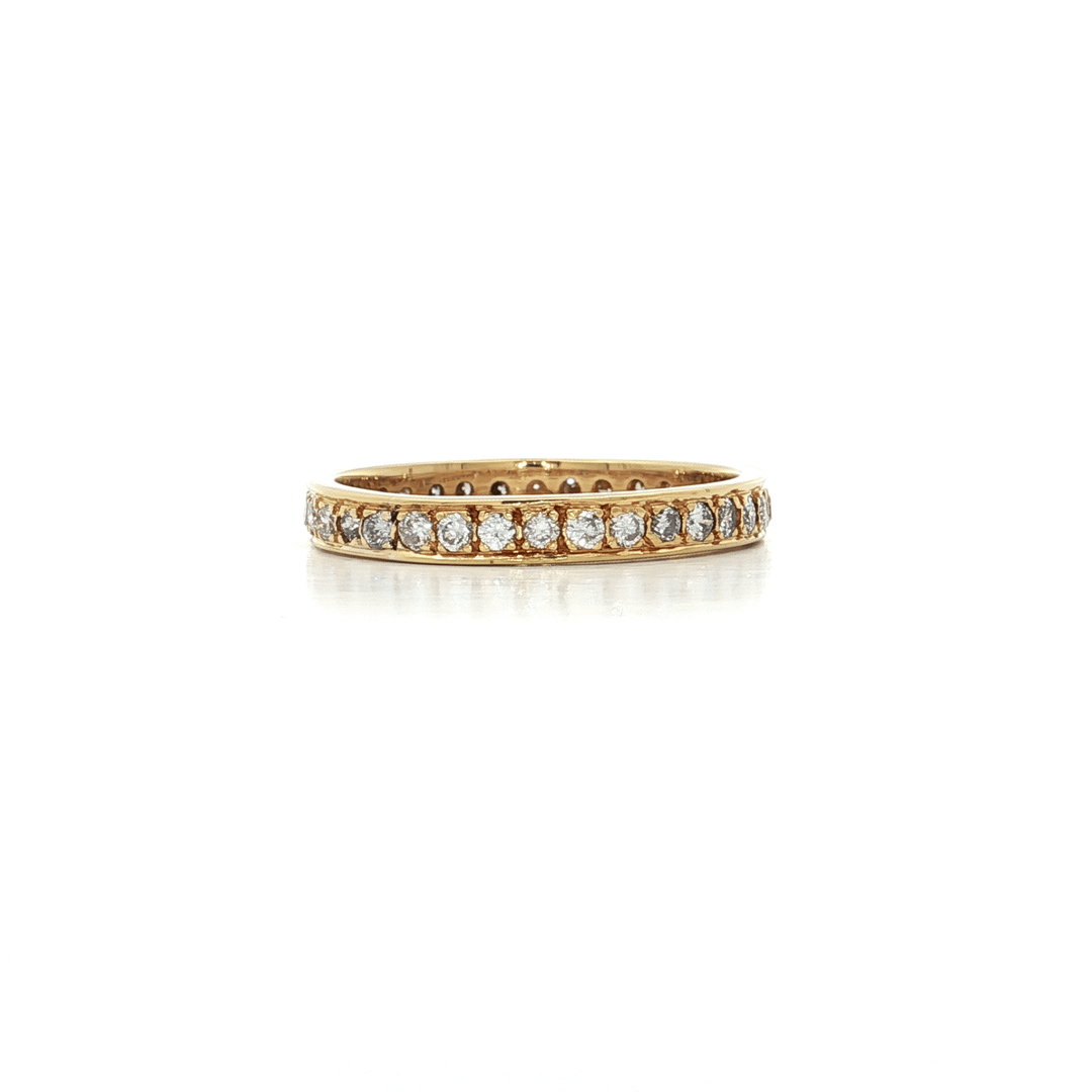 1.00 CTW Natural Round Brilliant Cut Diamond Eternity Band in 18kt Yellow Gold – Jewelry Depot, Inc.