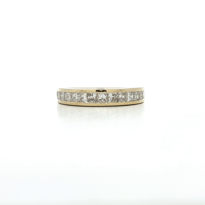 1.05 CTW Princess Cut Colorless Natural Diamond Channel - Set Wedding Band in 14kt Yellow Gold – Jewelry Depot, Inc.