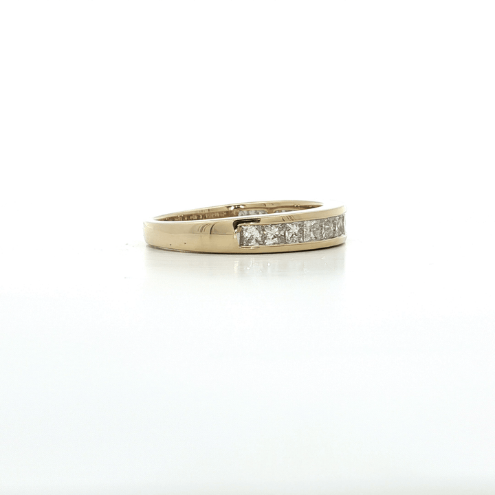 1.05 CTW Princess Cut Colorless Natural Diamond Channel - Set Wedding Band in 14kt Yellow Gold – Jewelry Depot, Inc.