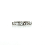 Diamond Wedding Band (⅔ ct. tw.) with Round Brilliant Cut & Baguette Cut Diamond in 14k White Gold