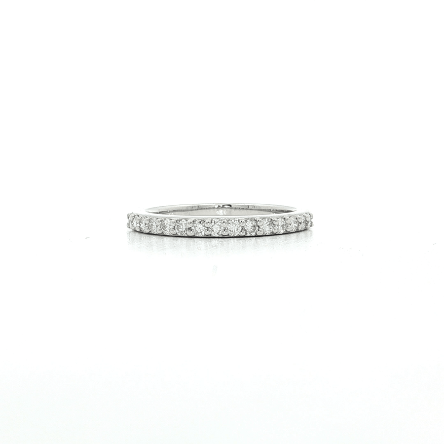 Nearly Flawless Colorless Round Brilliant Cut Diamond Wedding Band (1/3 ct.) 18k White Gold