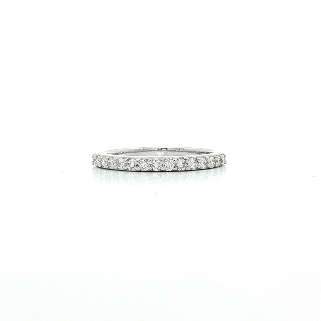 0.35 CTW Colorless Near Flawless Natural Round Brilliant Cut Diamond Wedding Band in 18kt White Gold – Jewelry Depot, Inc.