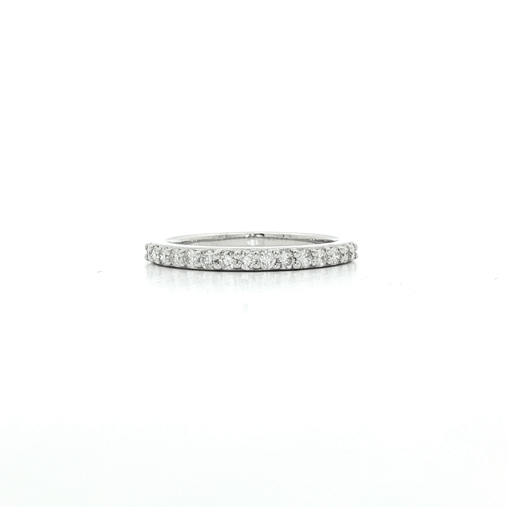 0.35 CTW Colorless Near Flawless Natural Round Brilliant Cut Diamond Wedding Band in 18kt White Gold – Jewelry Depot, Inc.