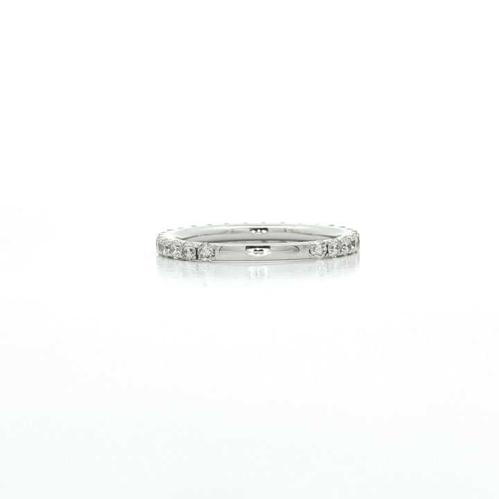 0.77 CTW Natural Round Brilliant Cut Near - Flawless Colorless Diamonds 3/4 Eternity Wedding Band in 18kt White Gold – Jewelry Depot, Inc.