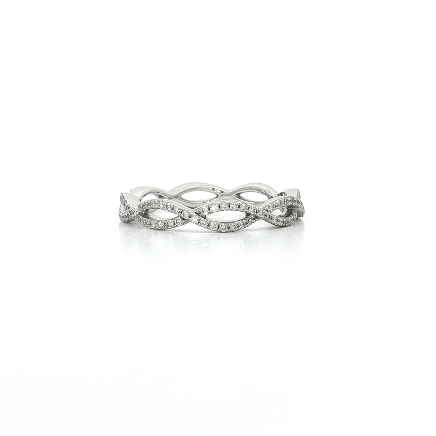 Round Brilliant Cut Infinity Colorless Diamond Eternity Wedding Band (1/2 ct.) 14k White Gold