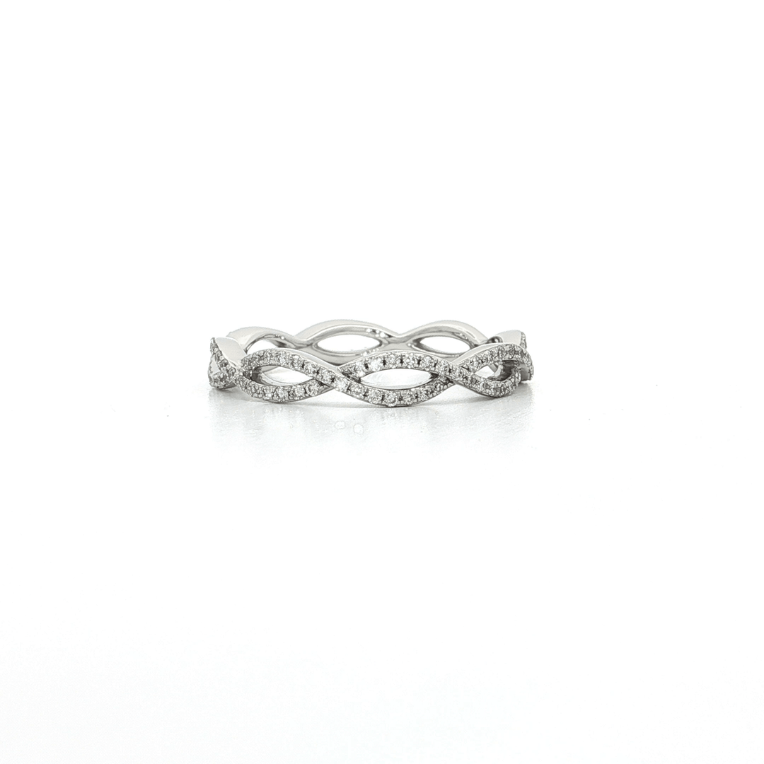 0.45 CTW Colorless Natural Round Brilliant Cut Diamond Infinity Eternity Wedding Band in 14kt White Gold – Jewelry Depot, Inc.