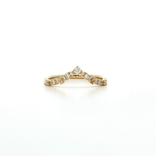 Round Brilliant Cut Diamond Pointed Wedding Band (⅙ ct.) Enhancer in 18k Yellow Gold