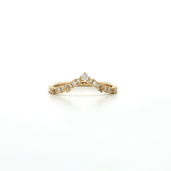 0.15 CTW Natural Round Brilliant Cut Diamond Pointed Wedding Band Enhancer in 18kt Yellow Gold – Jewelry Depot, Inc.