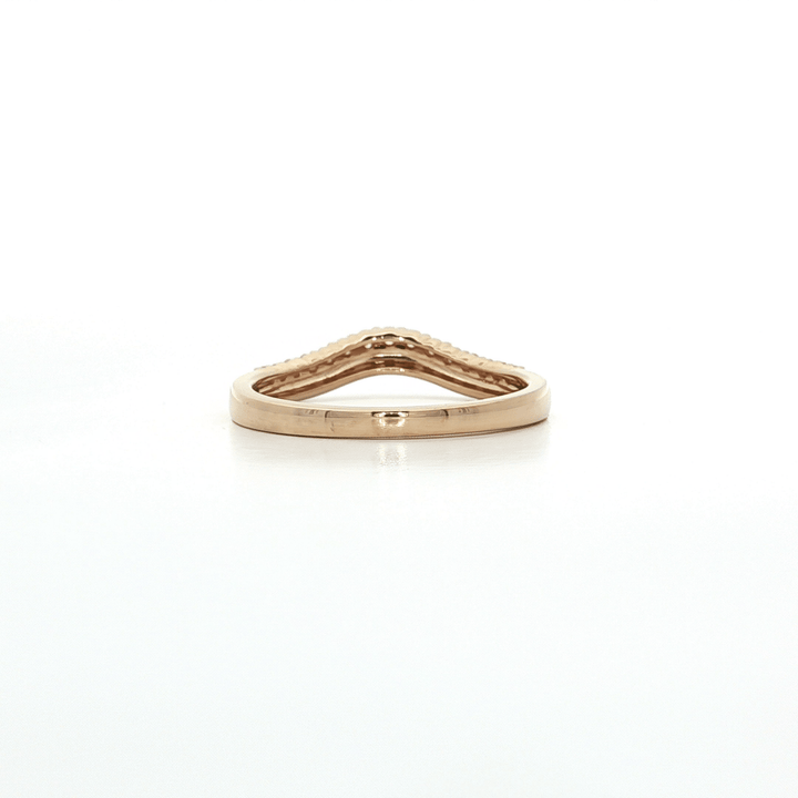 0.26 CTW Colorless Nearly Flawless Natural Round Brilliant Cut Diamonds Double Strand Curved Crown Style Wedding Band in 14kt Yellow Gold – Jewelry Depot, Inc.