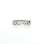 Round Brilliant Cut Nearly Flawless Colorless Diamond Wavy Design Wedding Ring (½ ct.) in 18k White Gold