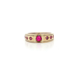 Round Brilliant Cut Bezel-Set Ruby Ring (¼ ct.) in 14k Yellow Gold