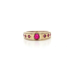 Round Brilliant Cut Bezel-Set Ruby Ring (¼ ct.) in 14k Yellow Gold