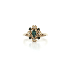 Sapphire & Near Colorless Diamond Ring (⅔ ct. tw.) in 10k Yellow Gold