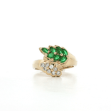 Colombian Emerald & Colorless Round Brilliant Cut Diamond Ring (1 ½ ct. tw.) in 14k Yellow Gold