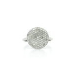 Round Brilliant Cut Diamond Pavé Ring (⅗ ct.) in 14k White Gold