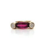 Pink Tourmaline & Diamond Ring Near Colorless Ring  (6 ⅘ ct. tw.) in 14k Yellow Gold