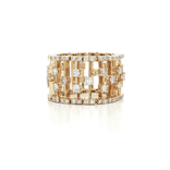 Round Brilliant Cut Nearly Flawless Colorless Diamond Birdcage Eternity Ring (1 ⅔ ct.) in 14k Yellow Gold