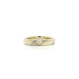 Near-Colorless Round Brilliant Cut Diamond Band (⅒ ct.) in 14k Tri-Color Gold Striped