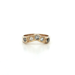 Victorian Antique Rose Cut Near-Colorless Diamond Bezel-Set Band (½ ct.) in 14k Yellow Gold