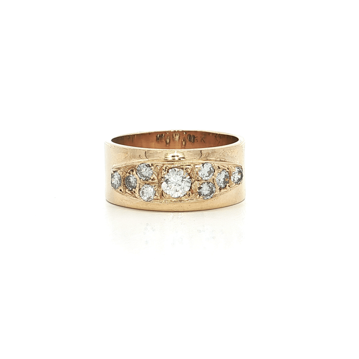 1.00 CTW Natural Round Brilliant Cut Near - Colorless Diamonds in a 14kt Yellow Gold Band – Jewelry Depot, Inc.