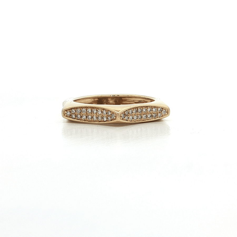 Round Brilliant Cut Near-Colorless Diamond Band (1/6 ct.) 14k Yellow Gold